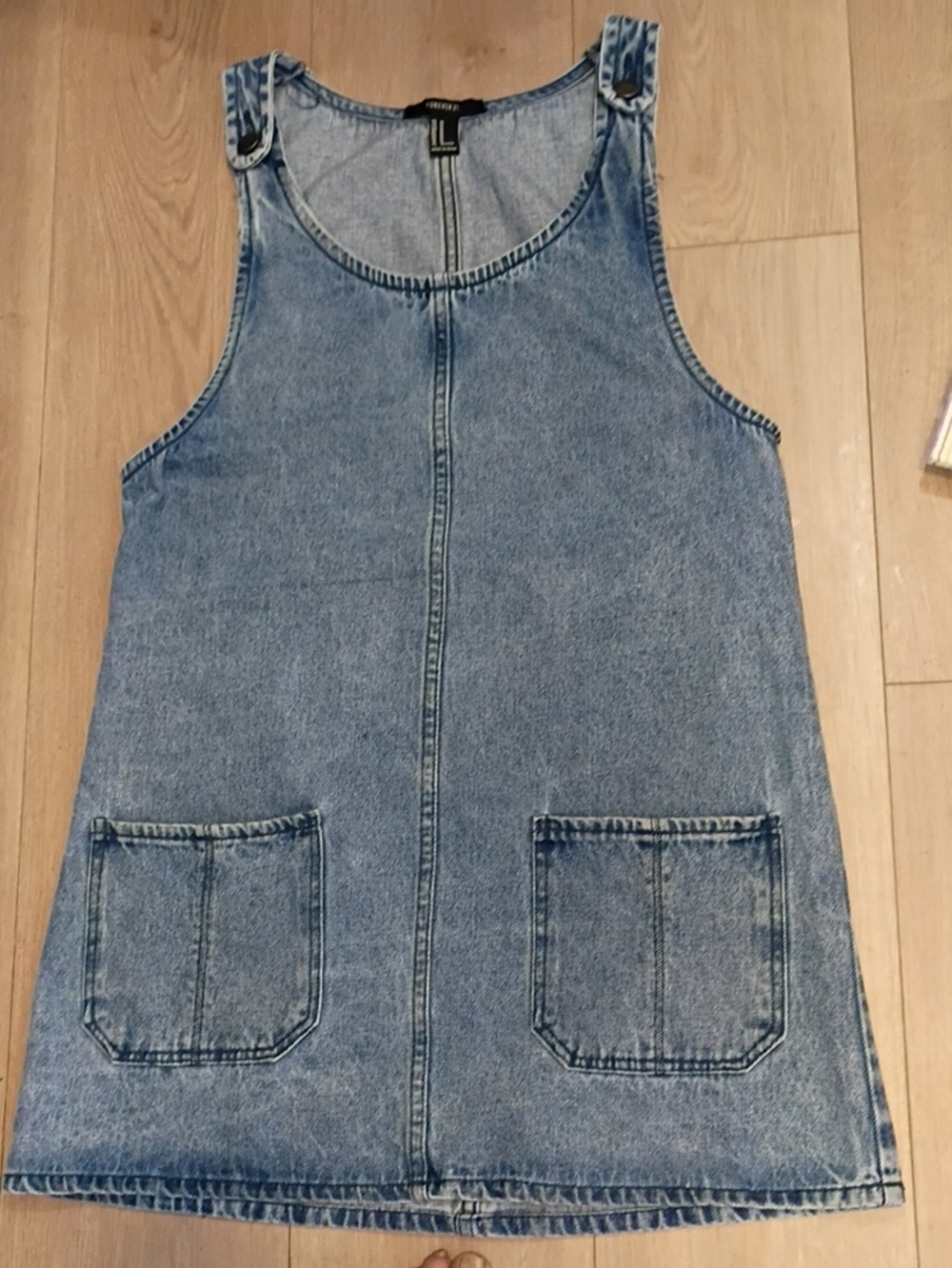 Forever 21 Denim Jumper Style Minidress M